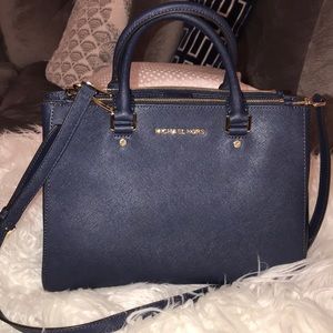 Michael Kors Sutton Navy Handbag